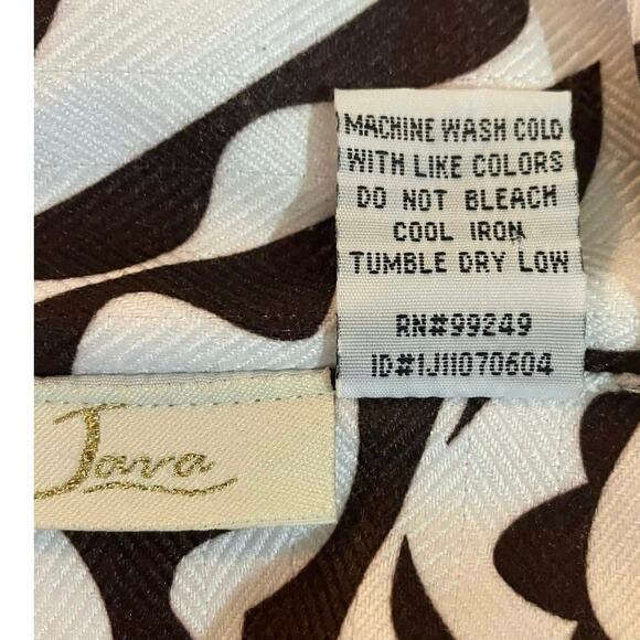 Java Women's Brown/White Floral Print Short Sleeve Jacket | Size 3X (24/26W) - Picture 7 of 8